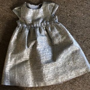 Baby Gap Holiday Dress Metallic Silver 4T
